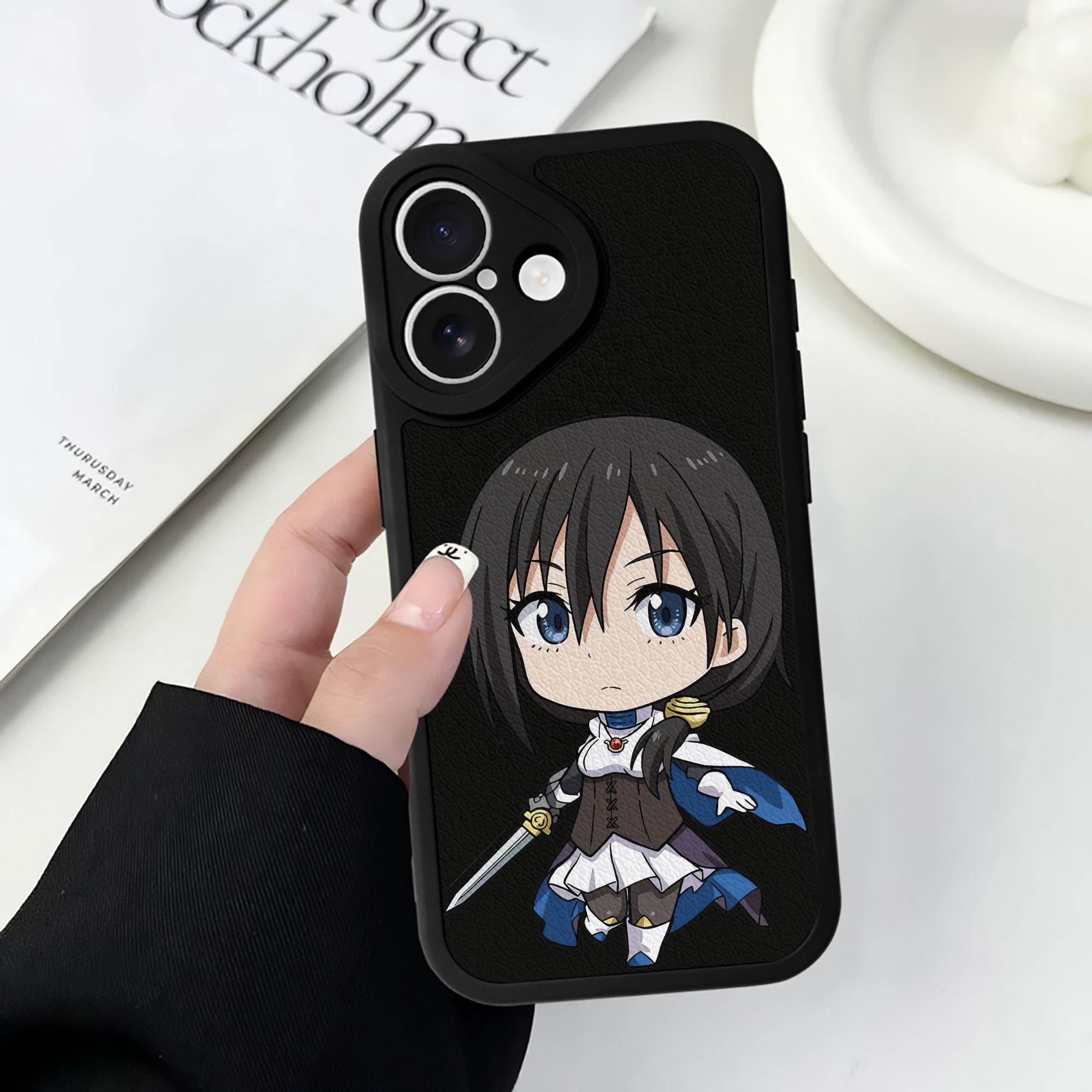 （画像用） 転スラ Regarding Reincarnated to Slime 【iPhone 16シリーズ対応】シリコンスマホケース（レザー調） 材質：シリコン